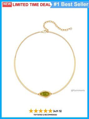 Dainty Gold Plated Choker Baroque Gemstone Collar Necklace for Women 16+3.5